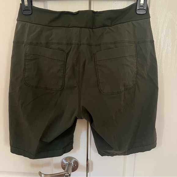 Athleta Olive Green Nylon Shorte - Picture 2 of 4